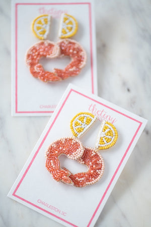 The Shrimp Cocktail Earrings by TheTinyTassel, handmade jewelry main product photo