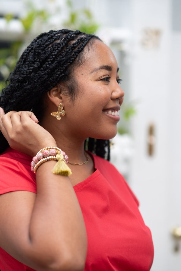 The Gardner Earrings detail view by The Tiny Tassel