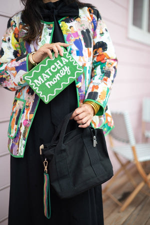 The Matcha Money Mini Clutch by TheTinyTassel, handmade leather goods detail photo 2