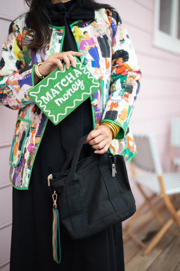 The Matcha Money Mini Clutch by TheTinyTassel, handmade leather goods detail photo 2