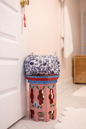 The Wyndham Beauty Bag in Charleston Toile by TheTinyTassel, natural skincare detail photo 2