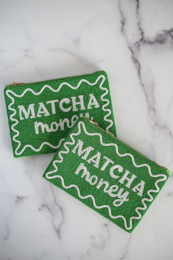 The Matcha Money Mini Clutch by TheTinyTassel, handmade leather goods main product photo