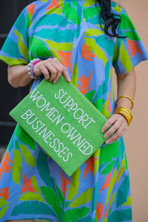 The Support Women Owned Businesses Clutch by TheTinyTassel, handmade leather goods detail photo 3