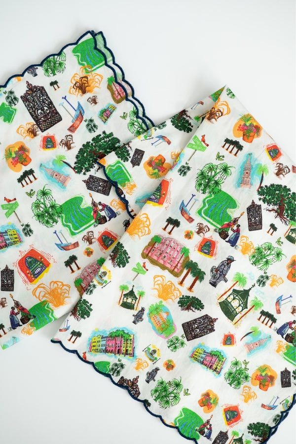The Charleston Toile Scarf by TheTinyTassel, natural skincare detail photo 2