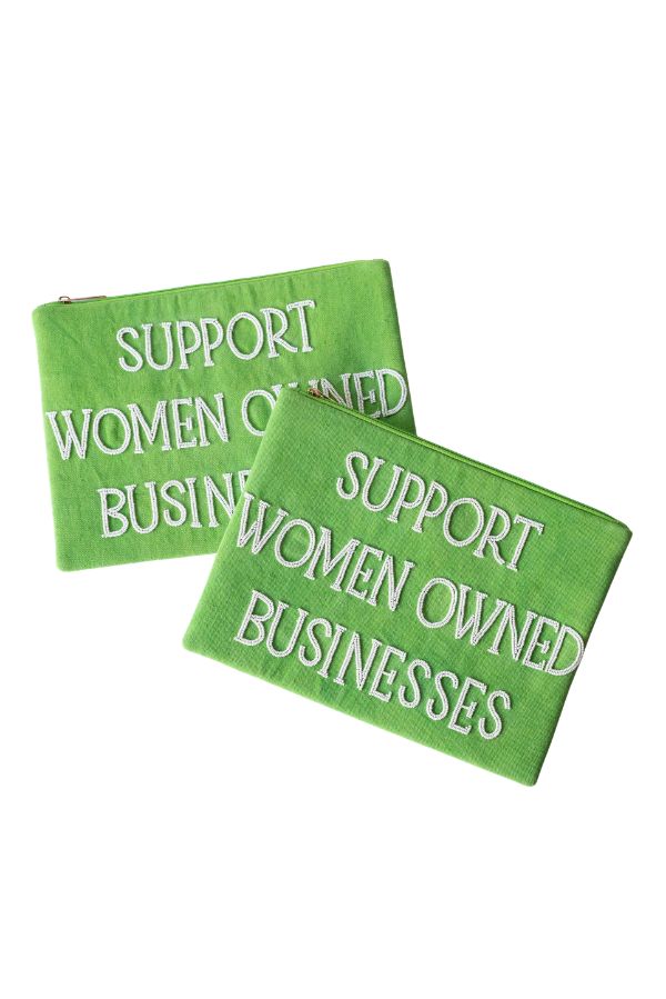 The Support Women Owned Businesses Clutch by TheTinyTassel, handmade leather goods main product photo