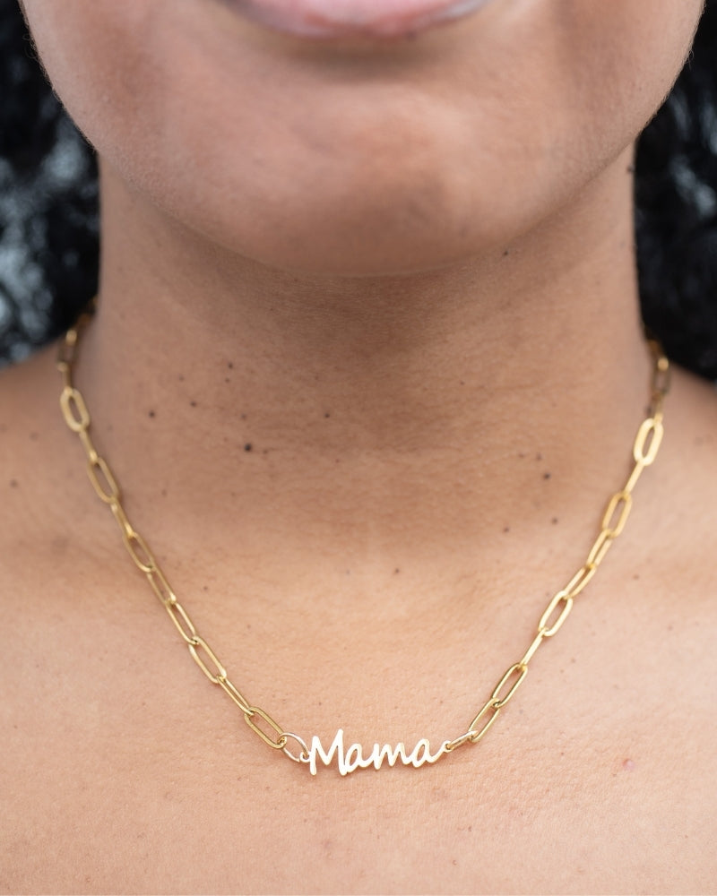 The Mama Necklace detail view by The Tiny Tassel