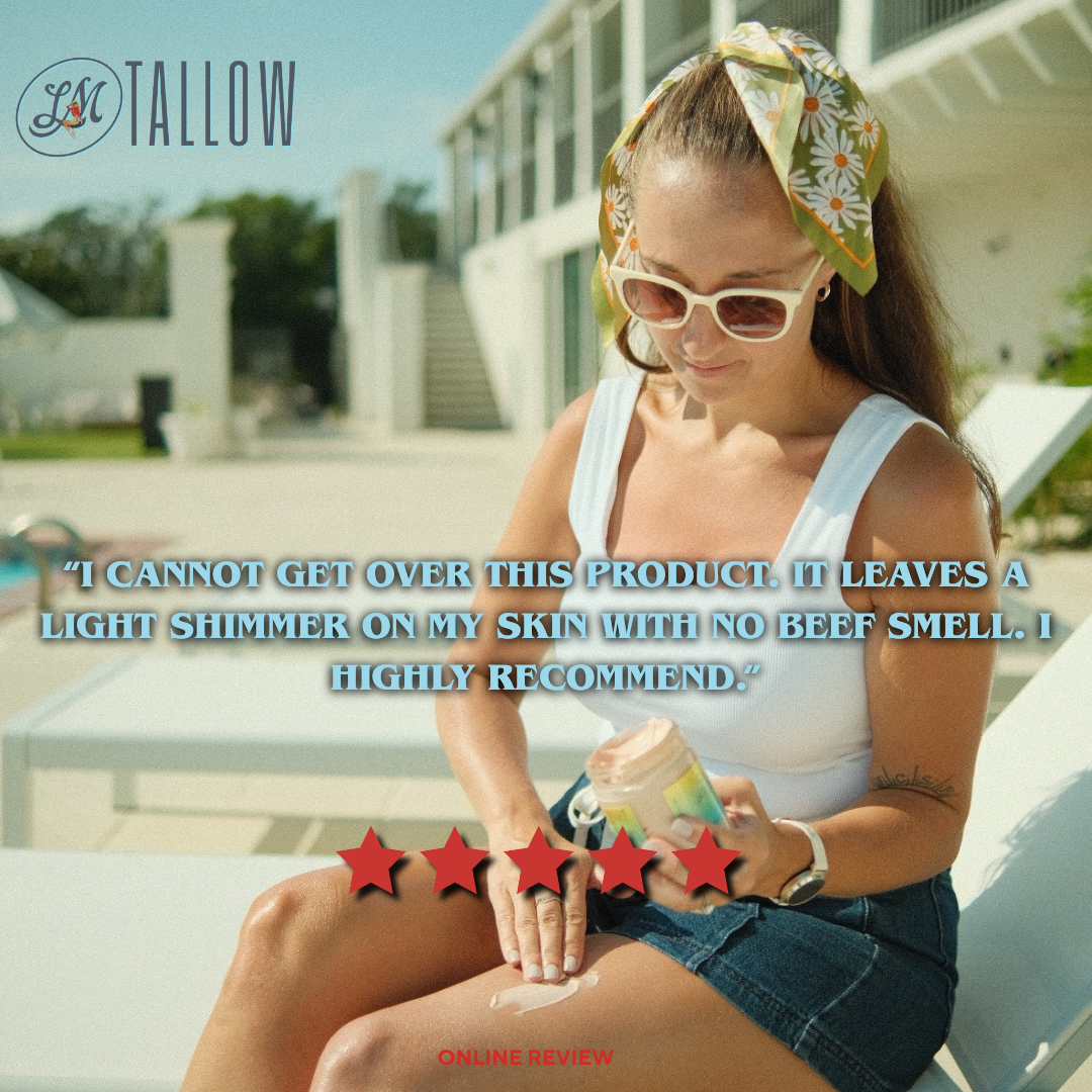 Luminous Bronze Whipped Tallow Moisturizer - Natural Bronzing Body Butter with Mica by The Lady May, natural skincare detail photo 3