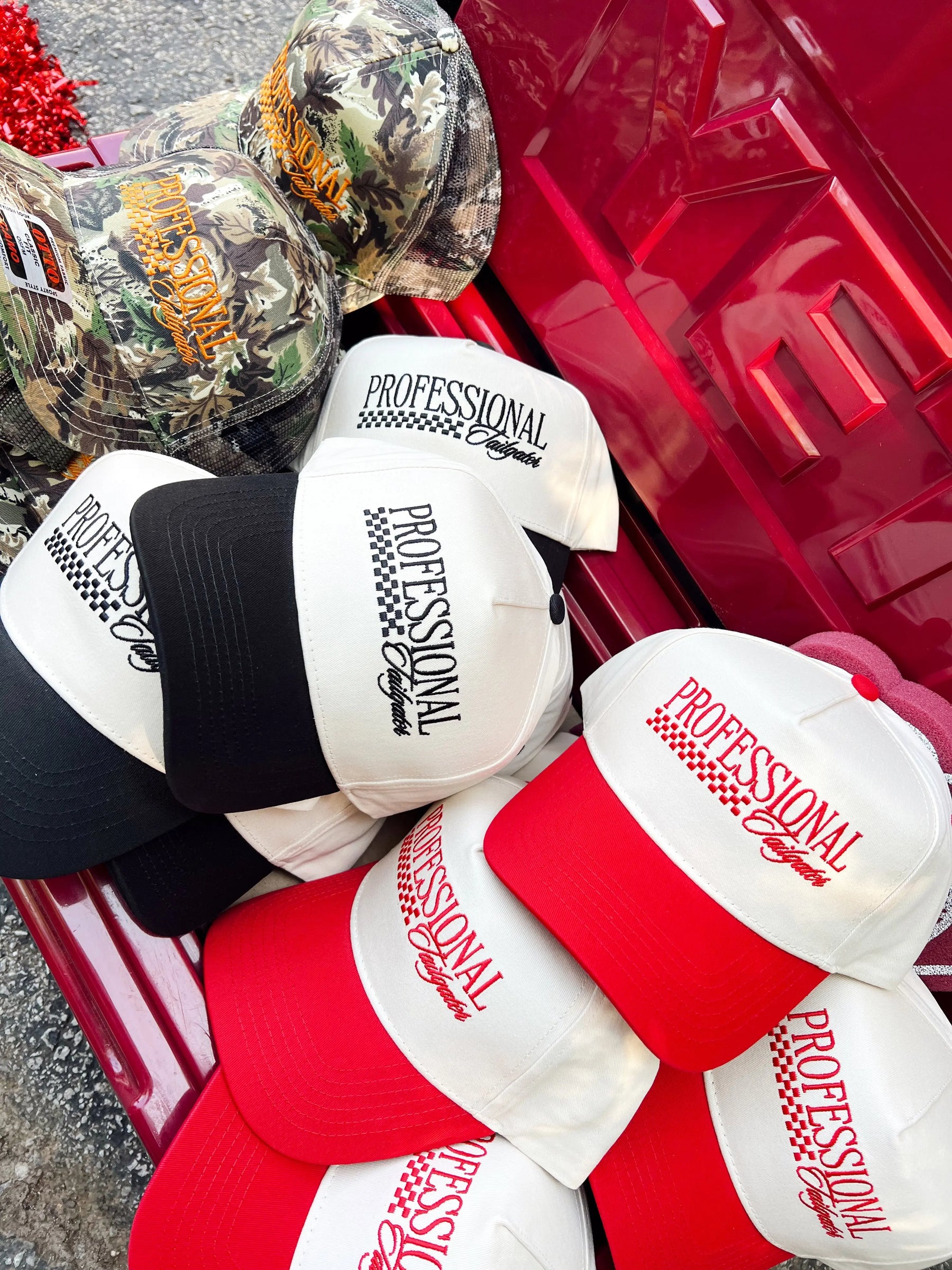 Professional Tailgater - Vintage Trucker Hat by KenzKustomz, Southern lifestyle apparel detail photo 15