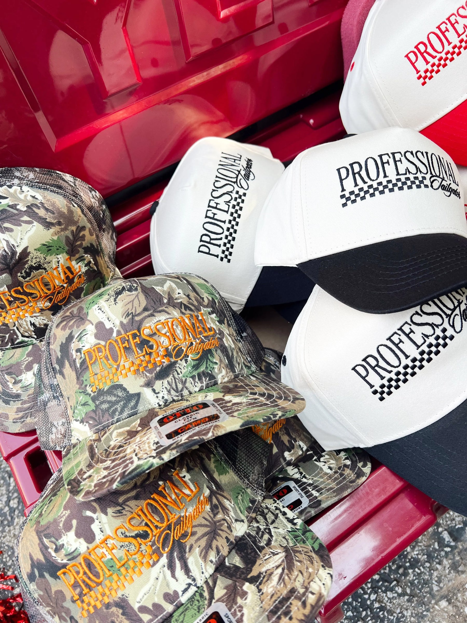 Professional Tailgater - Vintage Trucker Hat by KenzKustomz, Southern lifestyle apparel detail photo 18