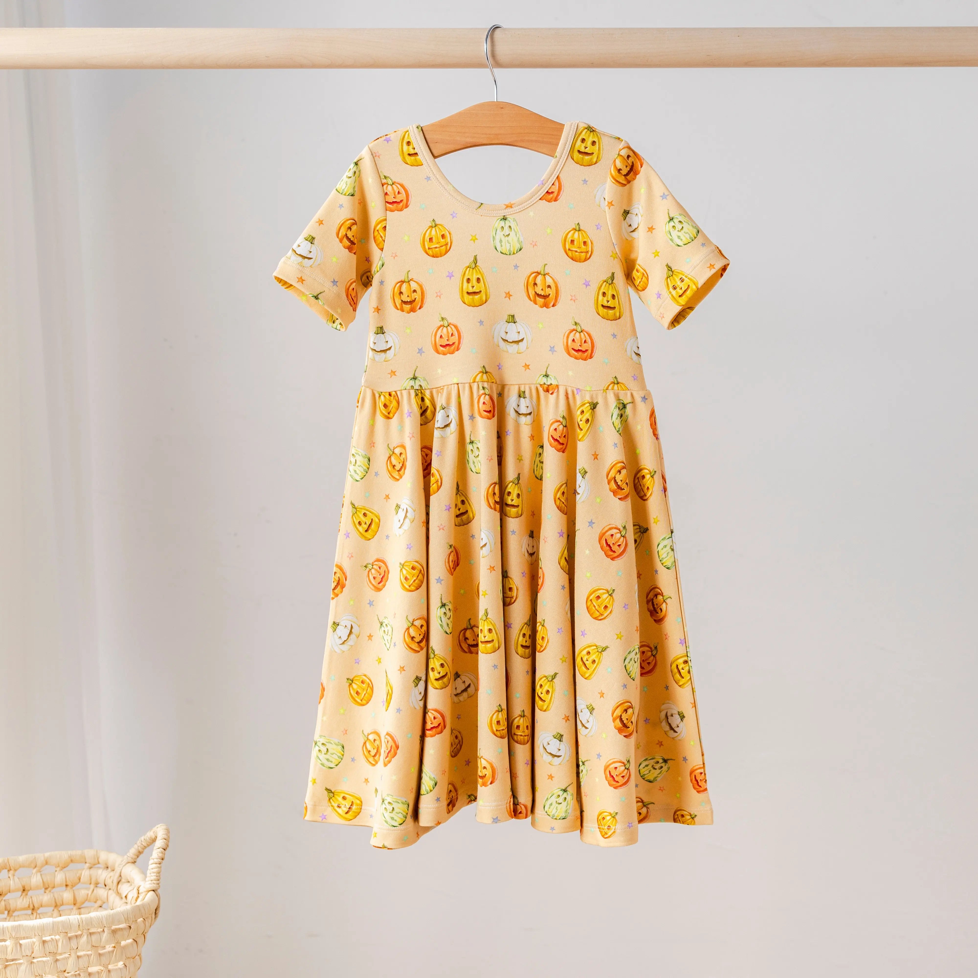 Pumpkin Pals Organic Cotton Dress for Kids by Nola Tawk, Southern lifestyle apparel main product photo