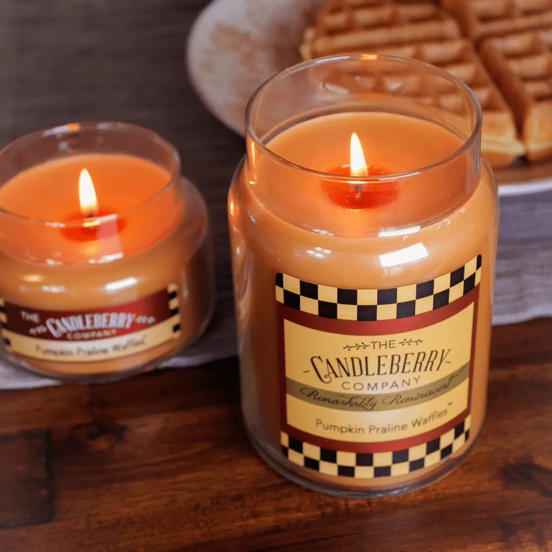 Pumpkin Praline Waffles™, Large Jar Candle (Collective) by The Candleberry® Candle Company, scented candle detail photo 2