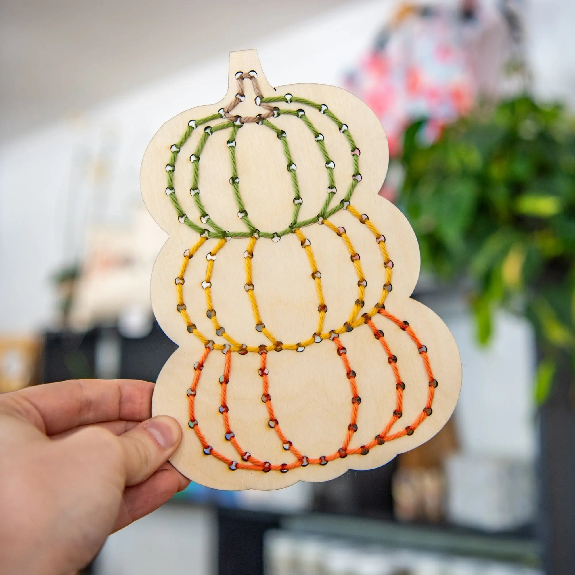 Pumpkin Yarn Embroidery Kit by Still Magnolia, needlecraft kits main product photo