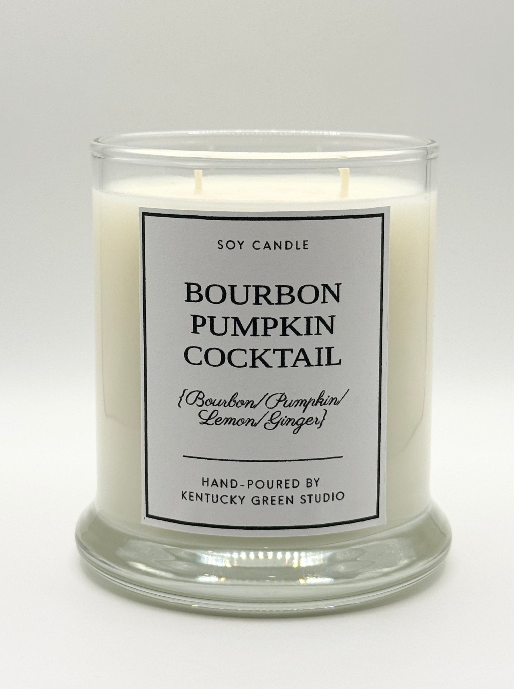 Bourbon Pumpkin Cocktail Soy Candle by Kentucky Green Studio, scented candle main product photo