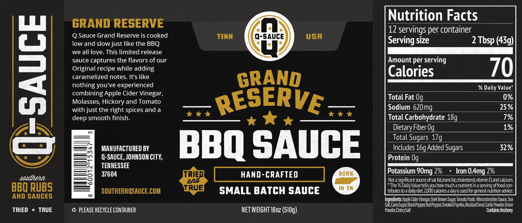Q Sauce Grand Reserve by Q Sauce, Southern food gift detail photo 2