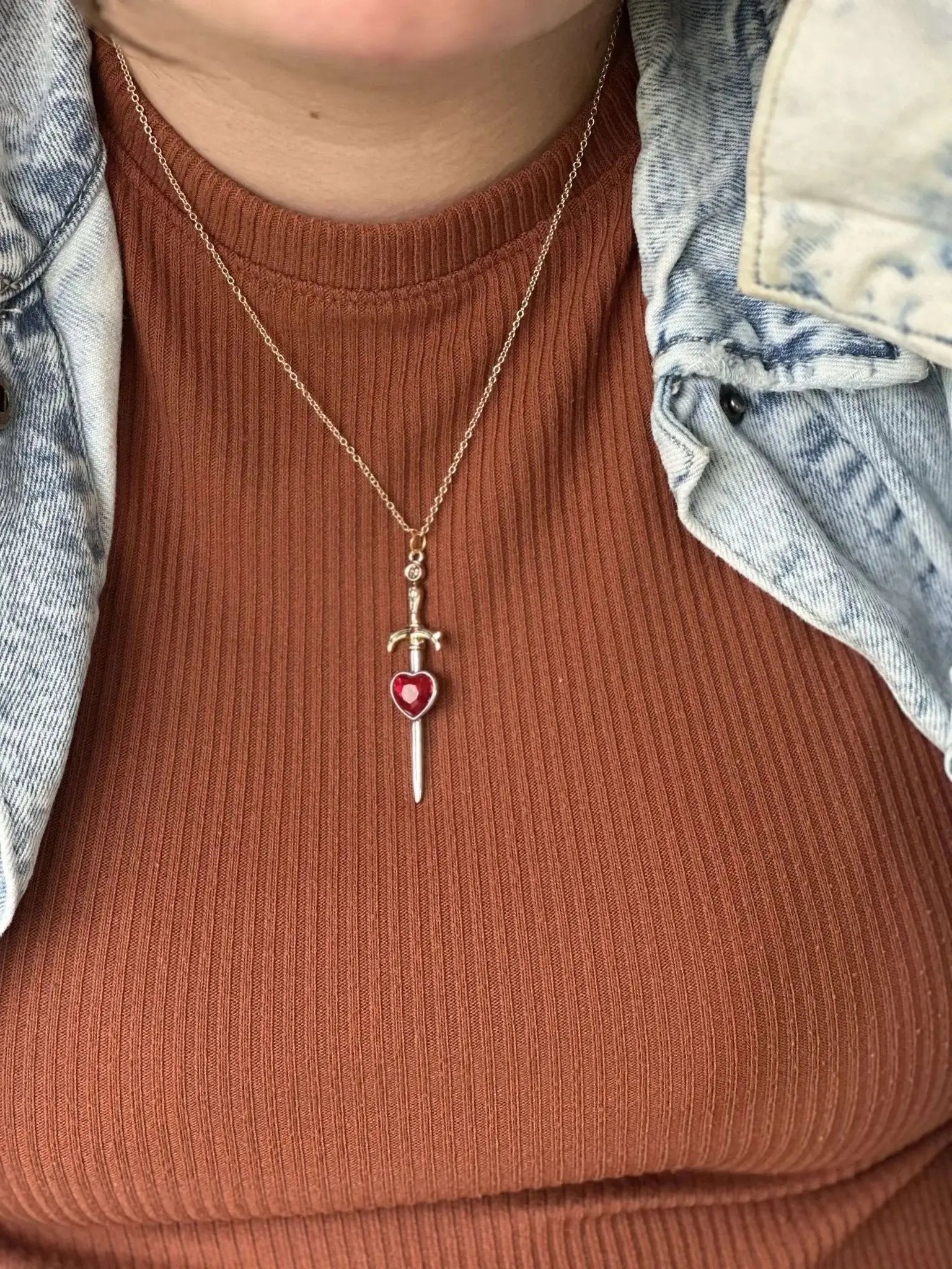 Queen of Hearts Necklace | Storybook Fantasy Jewelry Gift by Mushroom Lady Co, handmade jewelry detail photo 2