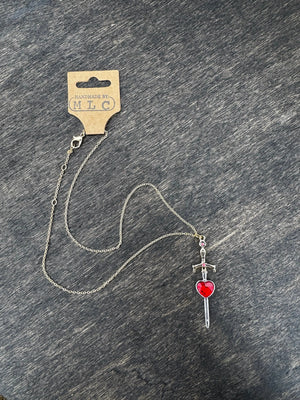 Queen of Hearts Necklace | Storybook Fantasy Jewelry Gift by Mushroom Lady Co, handmade jewelry main product photo