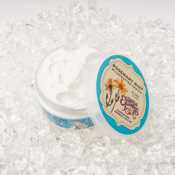 Rosemary Mint Arnica Salve 8 Oz. by Essential Journeys, handmade bath and body detail photo 2