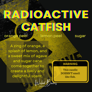 Radioactive Catfish citrus peach sugar soy candle