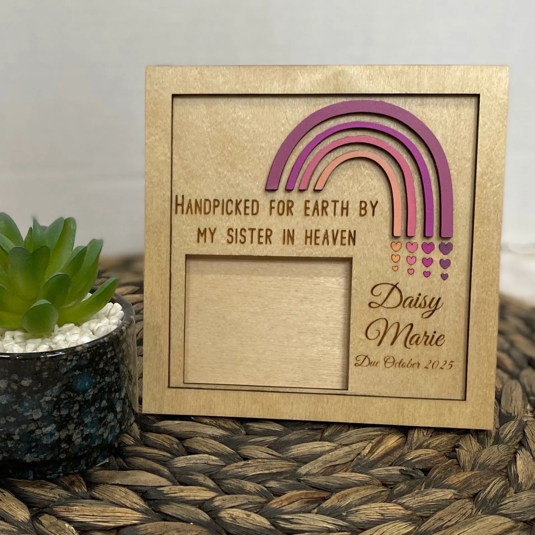 Rainbow Baby Ultrasound Frame by Poor Hog Customs, children's boutique clothing detail photo 9