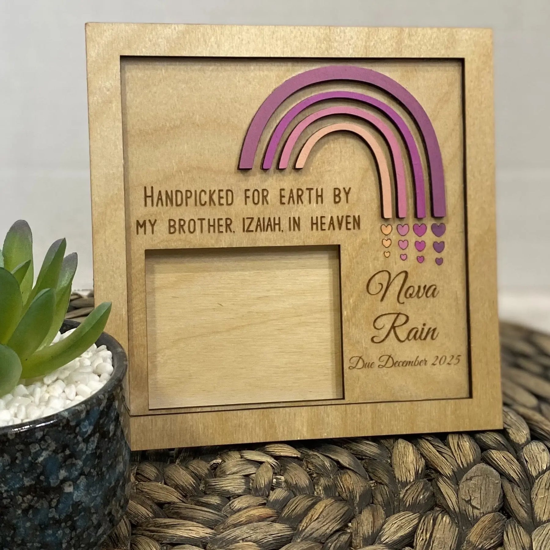 Rainbow Baby Ultrasound Frame by Poor Hog Customs, children's boutique clothing detail photo 10