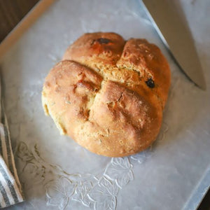 Raisin & Caraway Seed Soda Bread detail view by Two and a Half Irishmen - Traditional Irish Baking