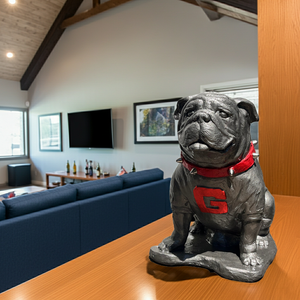 Georgia Bulldogs Pewter Finish UGA Mascot Statue alternate view 6