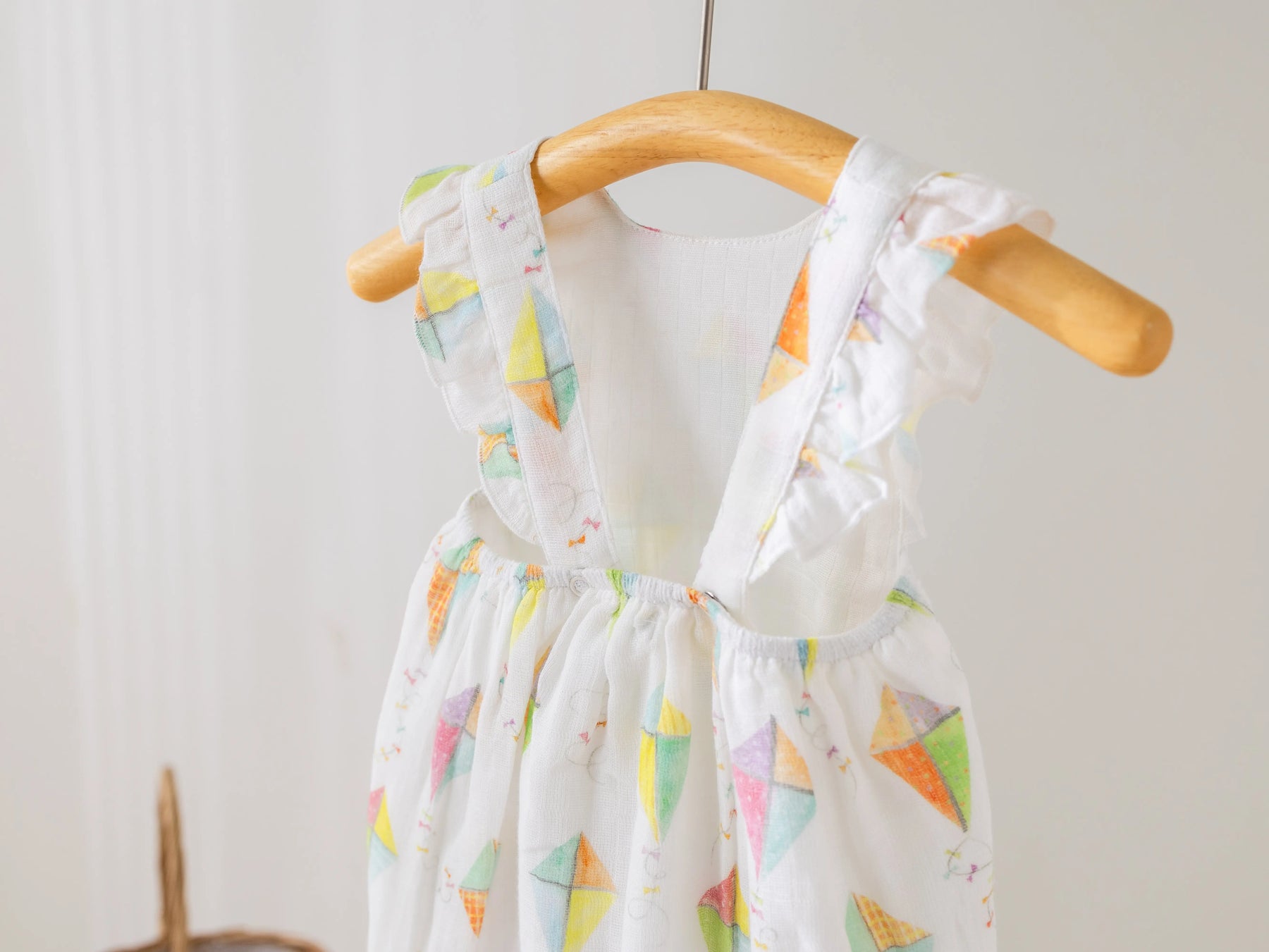 Reach for the Sky Organic Muslin Bubble Romper by Nola Tawk, Southern lifestyle apparel detail photo 5