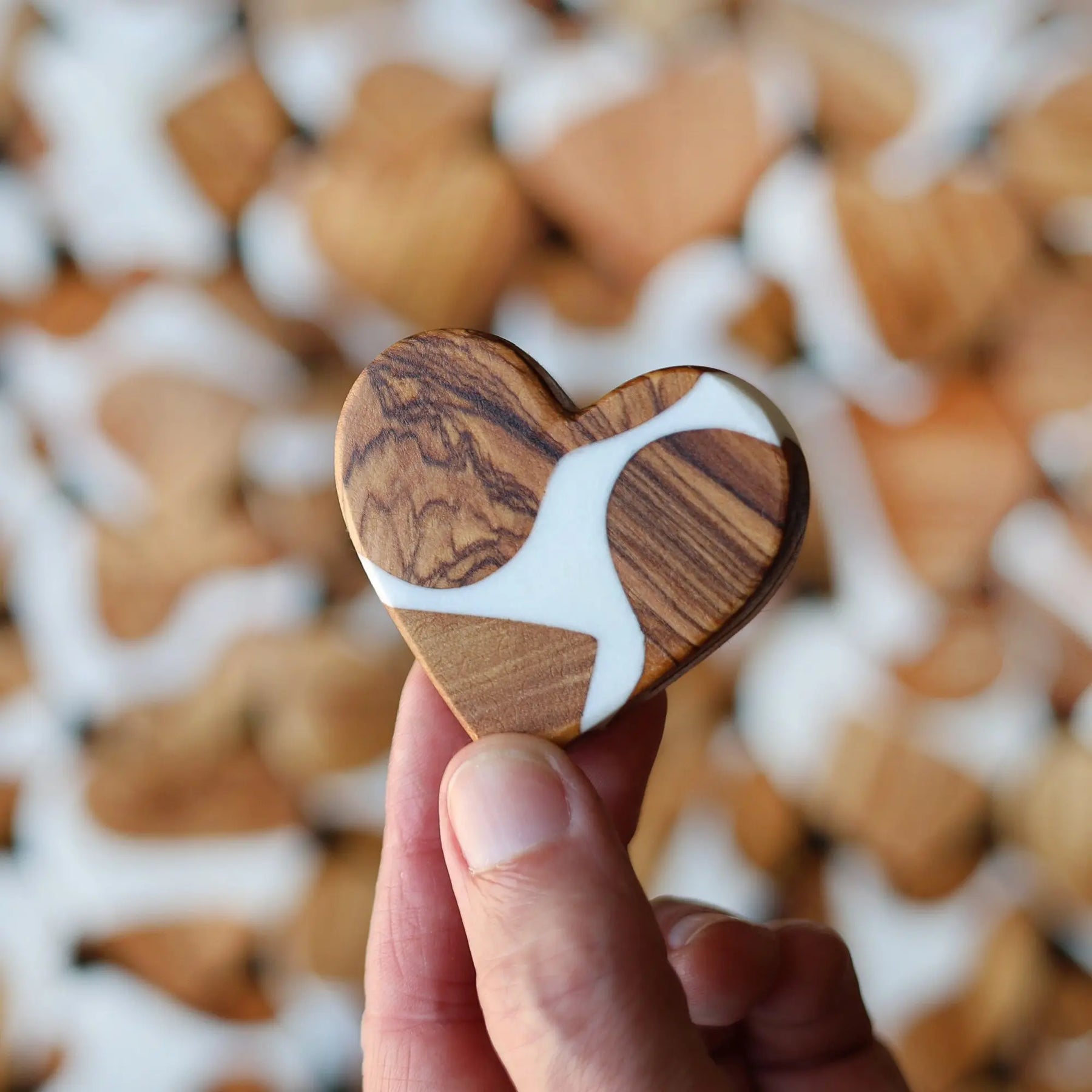 Reclaimed Olive & Resin Hearts by Dennehey Design Co., religious items main product photo