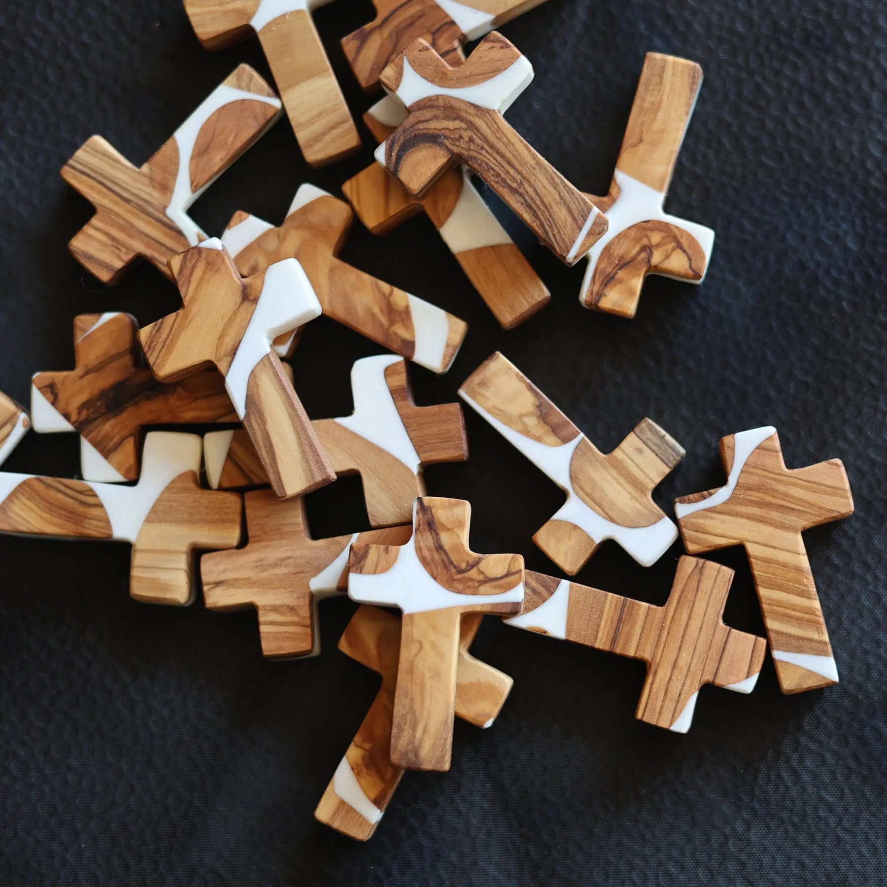 Reclaimed Olive & Resin Pocket Crosses by Dennehey Design Co., religious items detail photo 7