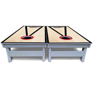 Red/Black Hole Ring Cornhole Boards - All Weather Series by Cornhole Solutions, handmade jewelry detail photo 6