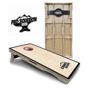 Red/Black Hole Ring Cornhole Boards - Pro Solution Elite Series by Cornhole Solutions, handmade jewelry detail photo 2