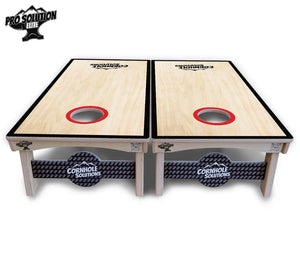 Red/Black Hole Ring Cornhole Boards - Pro Solution Elite Series by Cornhole Solutions, handmade jewelry detail photo 4
