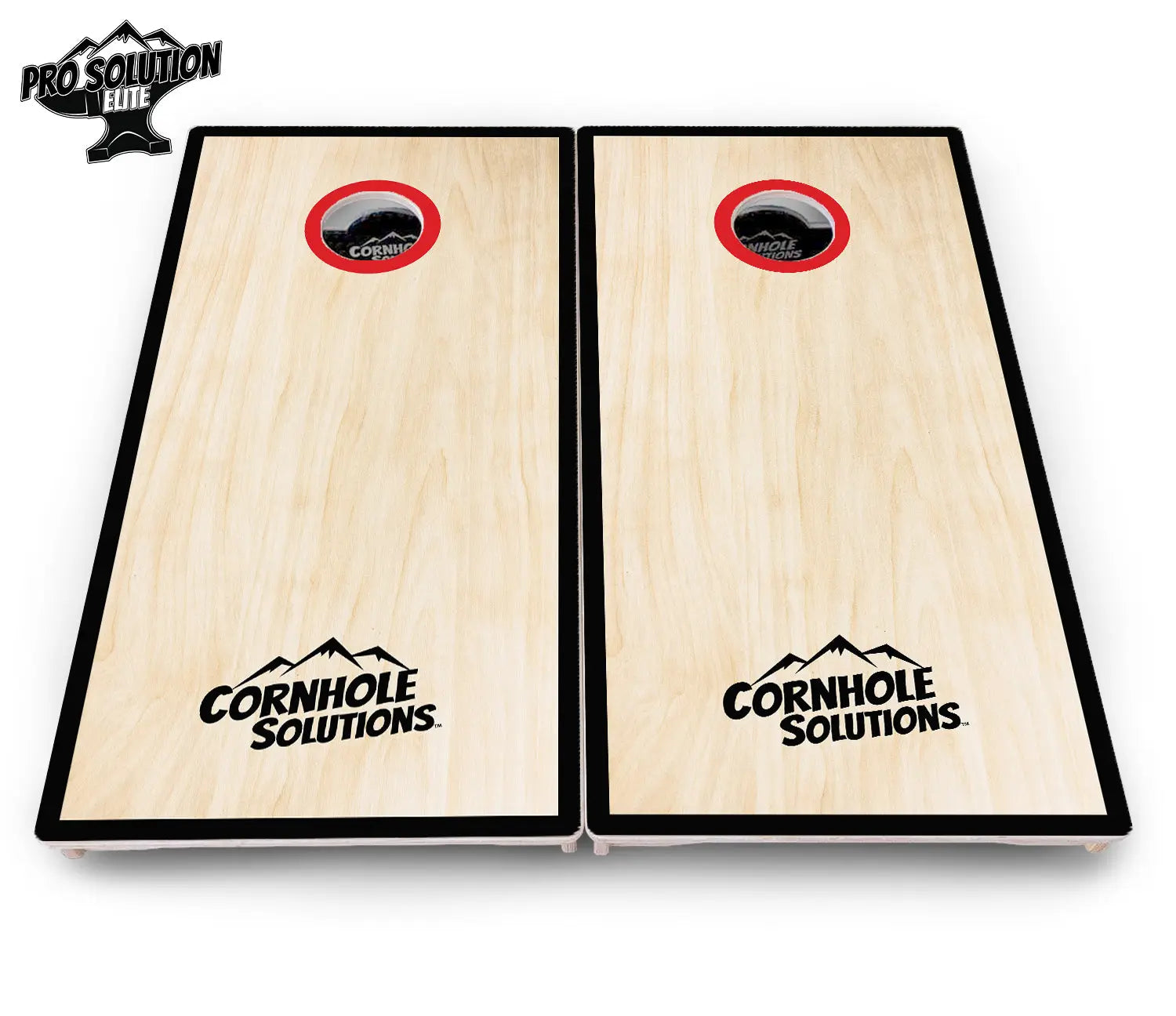 Red/Black Hole Ring Cornhole Boards - Pro Solution Elite Series by Cornhole Solutions, handmade jewelry detail photo 5