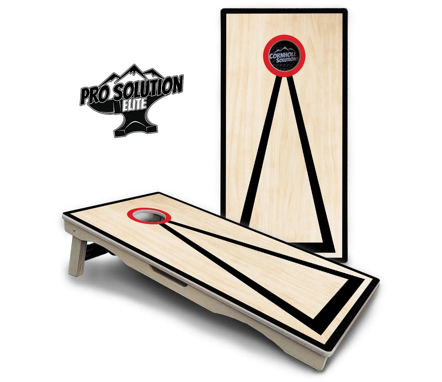Red/Black Hole Ring Cornhole Boards - Pro Solution Elite Series by Cornhole Solutions, handmade jewelry detail photo 9