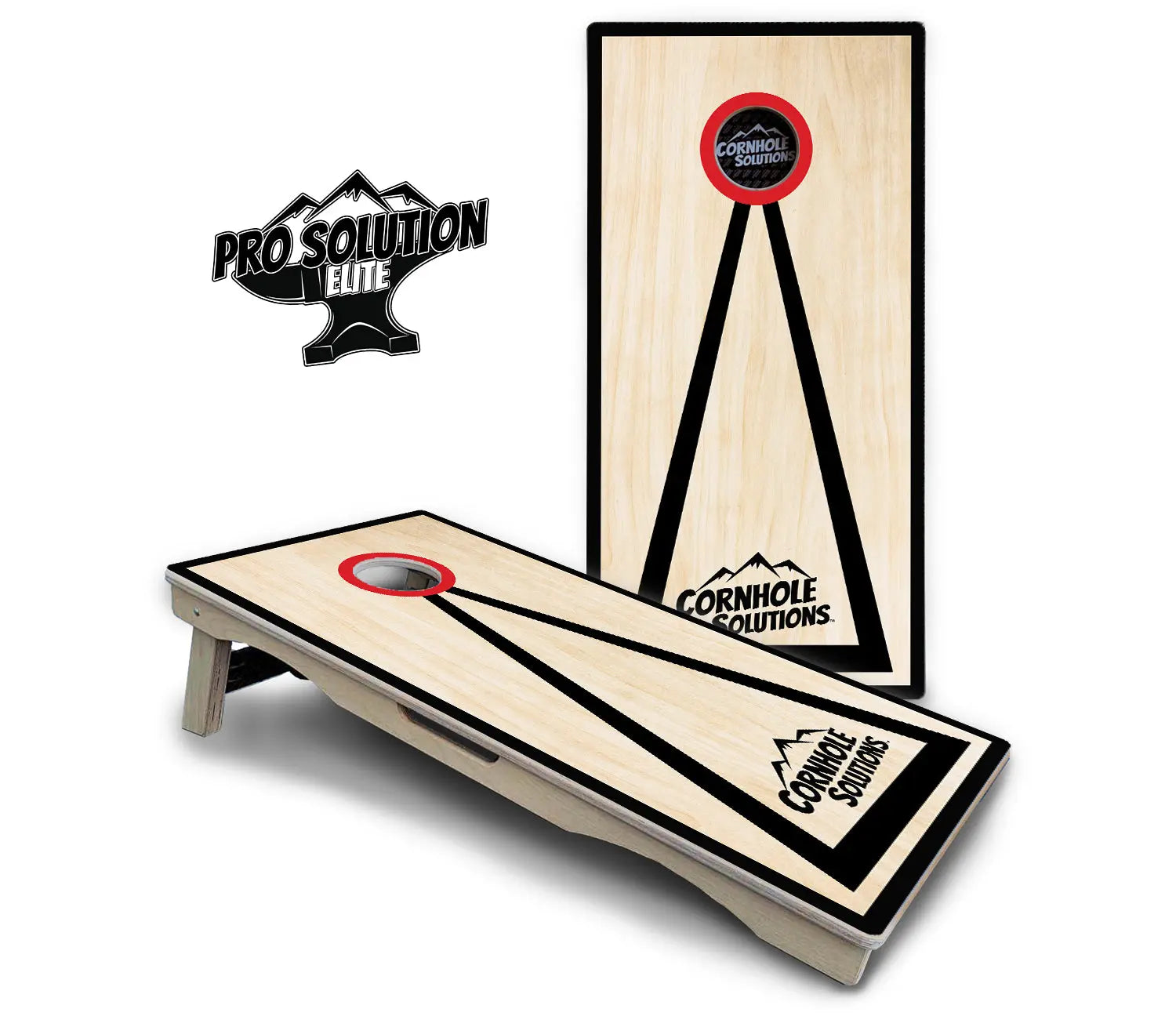 Red/Black Hole Ring Cornhole Boards - Pro Solution Elite Series by Cornhole Solutions, handmade jewelry detail photo 11