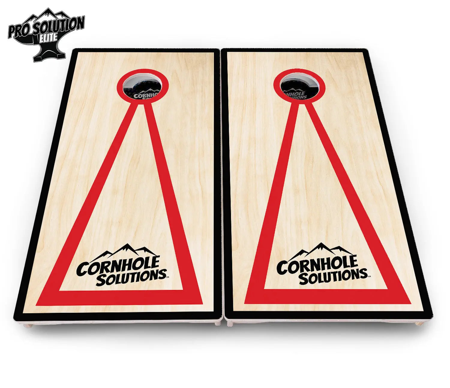 Red/Black Hole Ring Cornhole Boards - Pro Solution Elite Series by Cornhole Solutions, handmade jewelry detail photo 22