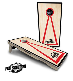 Red/Black Hole Ring Cornhole Boards - Pro Solution Lite Series by Cornhole Solutions, handmade jewelry detail photo 15