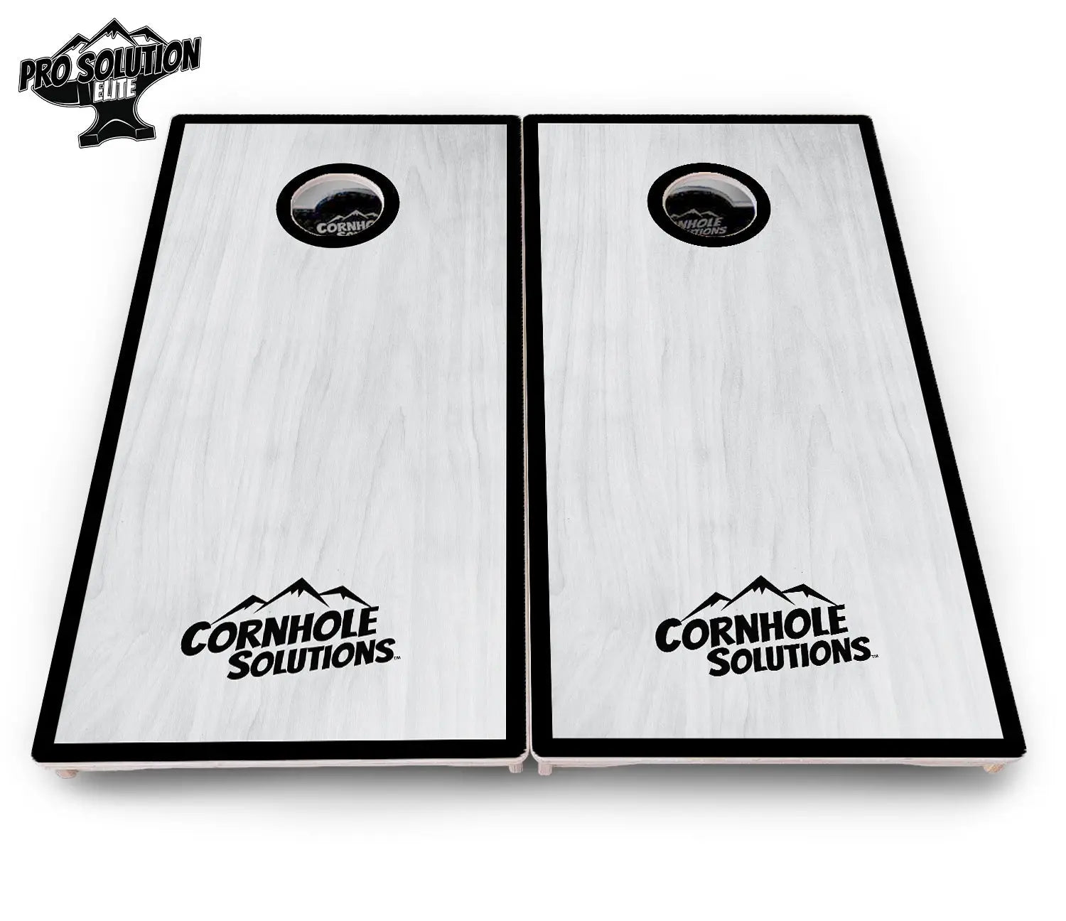 Red/Black Hole Ring Grey Wash Cornhole Boards - Pro Solution Elite Series by Cornhole Solutions, handmade jewelry detail photo 14