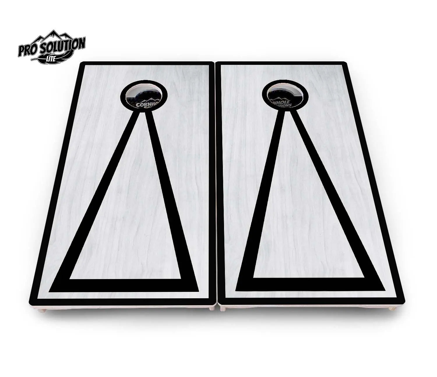 Red/Black Hole Ring Grey Wash Cornhole Boards - Pro Solution Lite Series by Cornhole Solutions, handmade jewelry detail photo 10