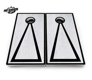 Red/Black Hole Ring Grey Wash Cornhole Boards - Pro Solution Lite Series by Cornhole Solutions, handmade jewelry detail photo 10