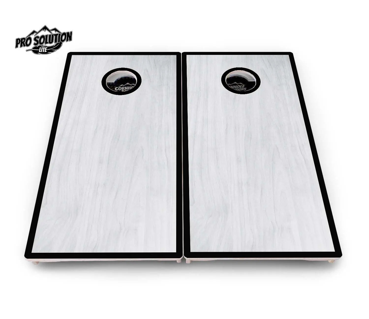 Red/Black Hole Ring Grey Wash Cornhole Boards - Pro Solution Lite Series by Cornhole Solutions, handmade jewelry detail photo 14