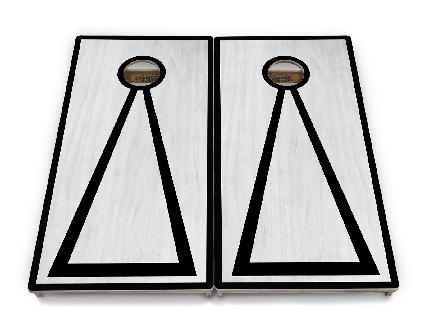Red/Black Hole Ring Grey Wash Cornhole Boards - Professional Tournament Series by Cornhole Solutions, handmade jewelry detail photo 7