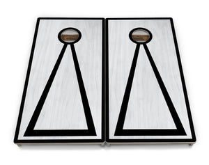Red/Black Hole Ring Grey Wash Cornhole Boards - Professional Tournament Series by Cornhole Solutions, handmade jewelry detail photo 7