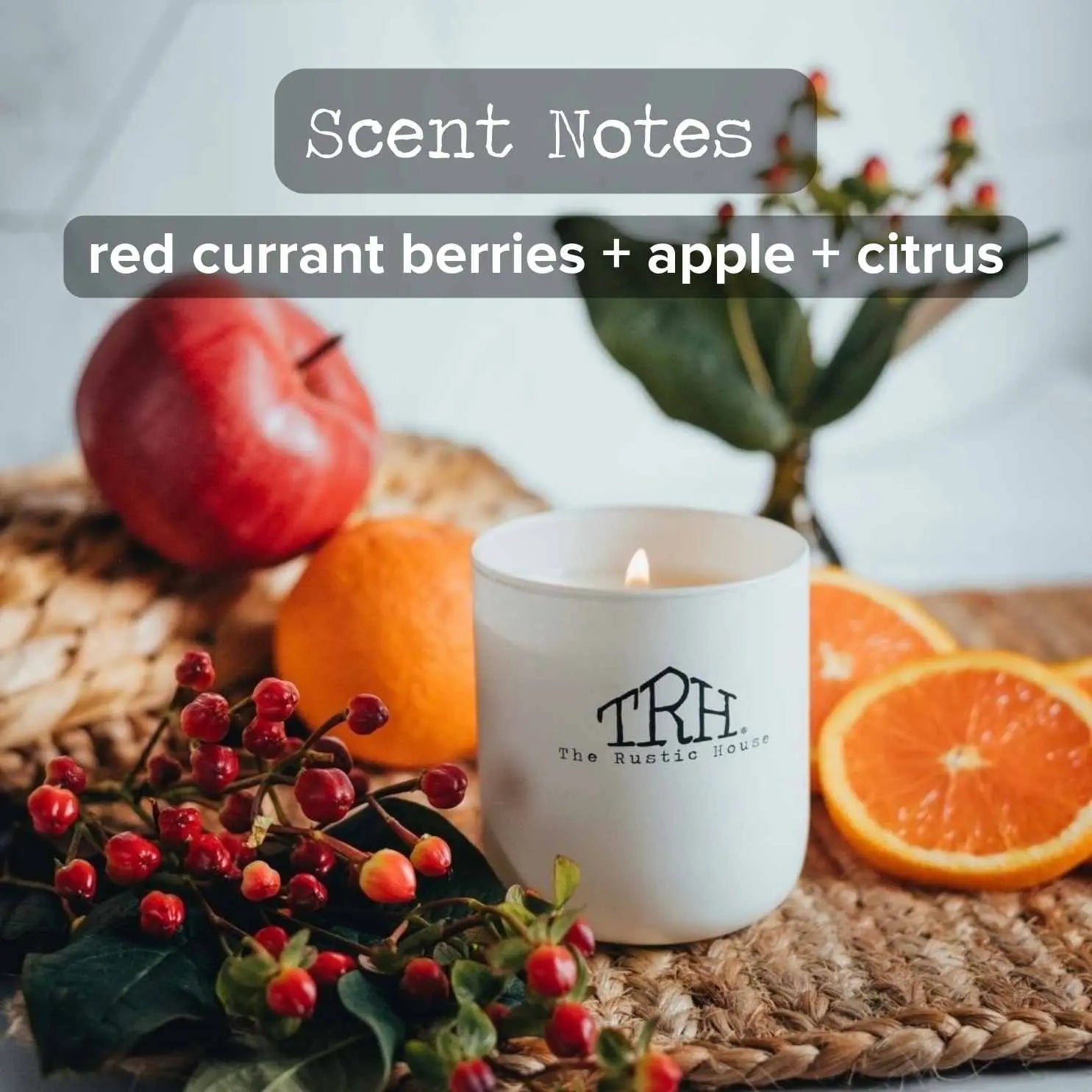 Red Currant Candle by The Rustic House, scented candle detail photo 2