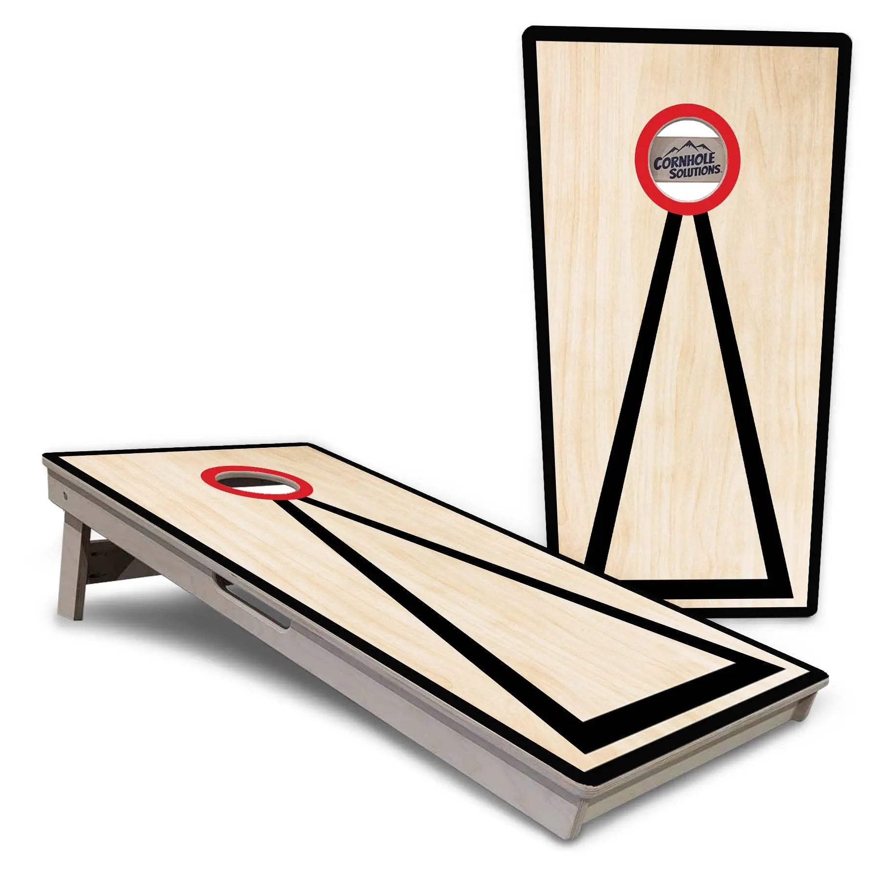 Red Hole Cornhole Boards - Professional Tournament Series by Cornhole Solutions, custom cornhole board main product photo