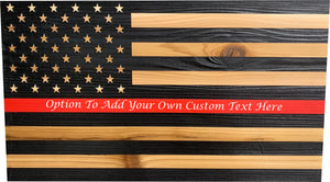 Red Line American Flag Hidden Gun Storage, Customizable Thin Red Line Concealment Flag for Firefighters by Bellewood Designs, Southern home decor main product photo