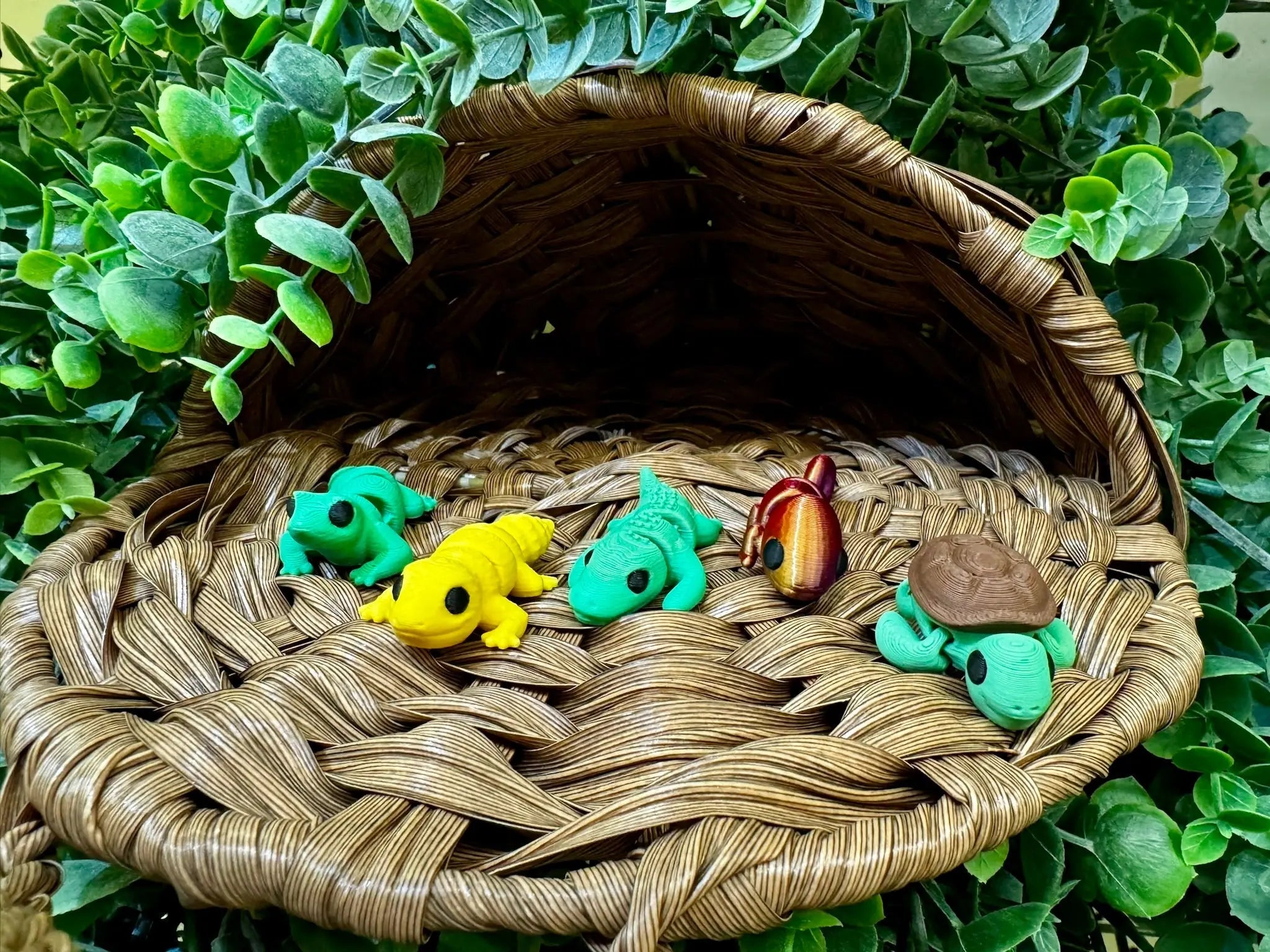 Reptile Rascals Mini Fidget Toy Bundle | 3D Printed Reptile Toys by Mushroom Lady Co, paper gift detail photo 2