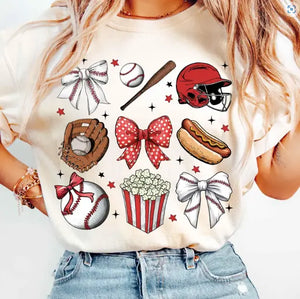 Retro Baseball Coquette by Southern Backroad Tees LLC, graphic tee detail photo 2
