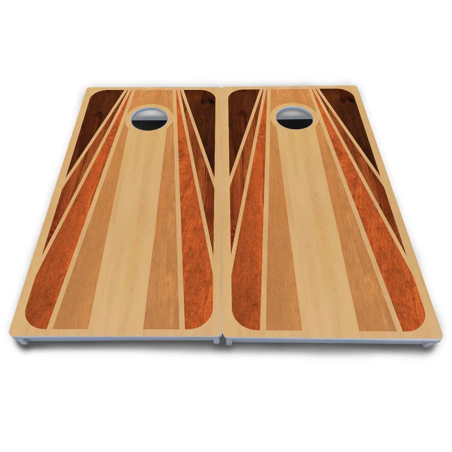 Retro Wood Cornhole Boards - All Weather Series by Cornhole Solutions, custom cornhole board detail photo 4