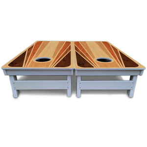 Retro Wood Cornhole Boards - All Weather Series by Cornhole Solutions, custom cornhole board detail photo 5